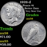 1926-d Peace Dollar $1 Grades Choice AU/BU Slider