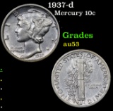 1937-d Mercury Dime 10c Grades Select AU