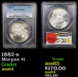 PCGS 1882-s Morgan Dollar $1 Graded ms64 By PCGS