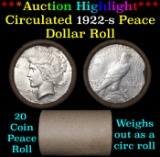 ***Auction Highlight*** Full solid date 1922-s Peace silver dollar roll (fc)