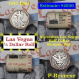 ***Auction Highlight*** Old Casino 50c Roll $10 In Halves 'The Horsehoe' Hotel/Casino Las Vegas 1917