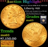 ***Auction Highlight*** 1891-cc /cc FS-501 RPM W-3C TOP POP Gold Liberty $10 Graded Select Unc By US