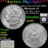 ***Auction Highlight*** 1901-p Vam 20 I3 R5 WOW! Morgan Dollar $1 Graded Choice AU/BU Slider+ By USC