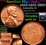 ***Auction Highlight*** 1955/1955 DDO Lincoln Cent 1c Graded Select Unc RD By USCG (fc)