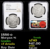 NGC 1886-o Morgan Dollar $1 Graded vf details By NGC
