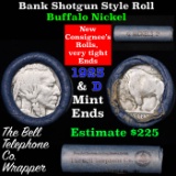 Buffalo Nickel Shotgun Roll in Old Bank Style 'Bell Telephone'  Wrapper 1923 & d Mint Ends Grades