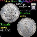 ***Auction Highlight*** 1880-p Morgan Dollar $1 Graded GEM Unc By USCG (fc)