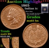 ***Auction Highlight*** 1865 Indian Cent 1c Graded GEM Unc BN By USCG (fc)