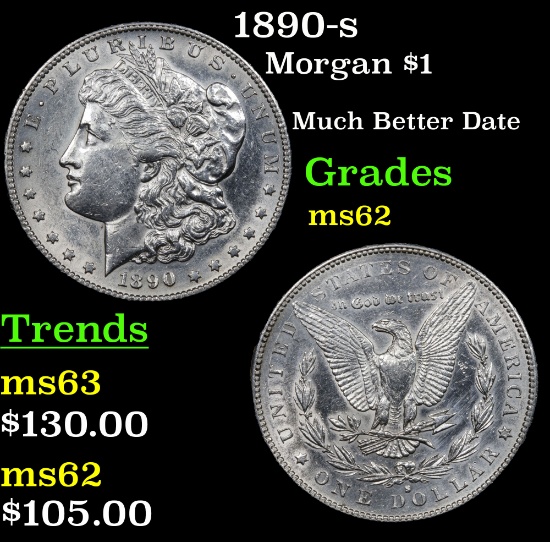 1890-s Morgan Dollar $1 Grades Select Unc