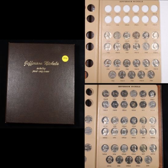 Partial Jefferson Nickel Book 1953-2002 148 coins Grades