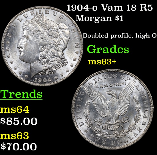 1904-o Vam 18 R5 Morgan Dollar $1 Grades Select+ Unc