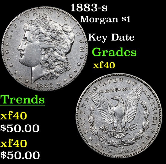 1883-s Morgan Dollar $1 Grades xf