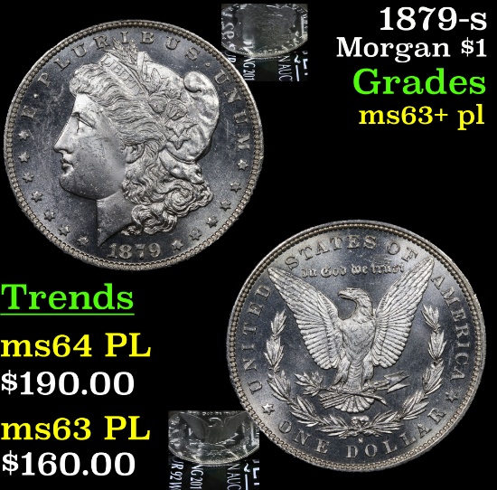 1879-s Morgan Dollar $1 Grades Select Unc+ PL