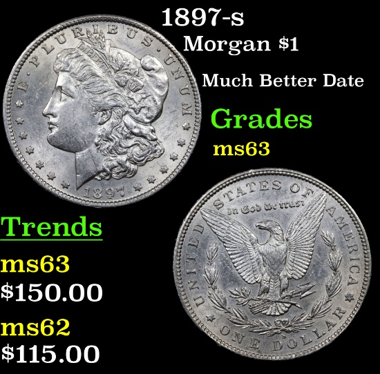 1897-s Morgan Dollar $1 Grades Select Unc
