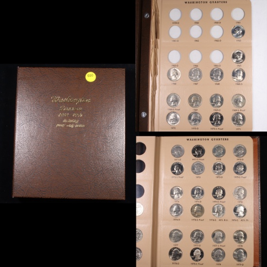 Near Complete Washingon Quarter Book 1963-1998 106 coins Grades