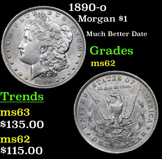 1890-o Morgan Dollar $1 Grades Select Unc
