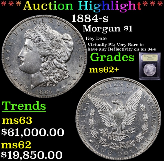 ***Auction Highlight*** 1884-s Morgan Dollar $1 Graded Select Unc By USCG (fc)