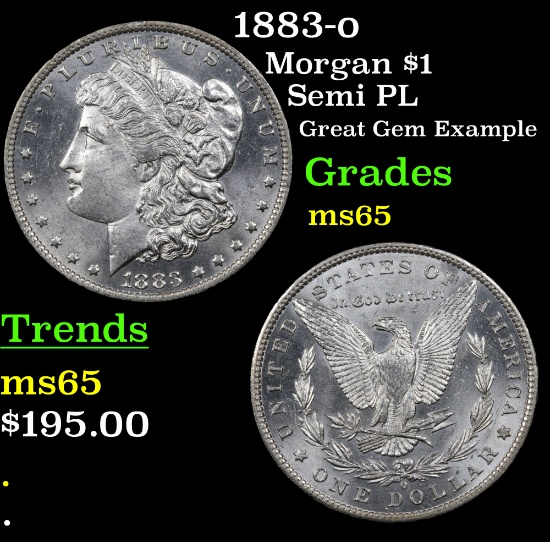 1883-o Morgan Dollar $1 Grades GEM Unc