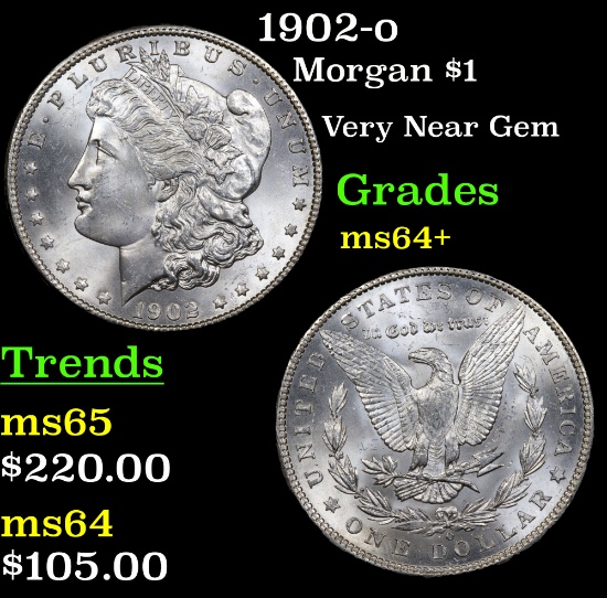 1902-o Morgan Dollar $1 Grades Choice+ Unc