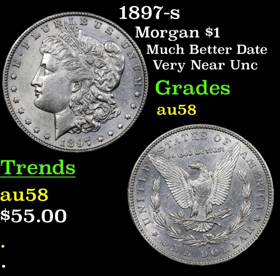 1897-s Morgan Dollar $1 Grades Choice AU/BU Slider