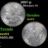 1897-p Morgan Dollar $1 Grades Choice Unc