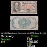 1876 US Fractional Currency 50c Fifth Issue fr-1380 Grades f, fine