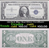 1957B $1 Blue Seal Silver Certificate Grades Gem CU