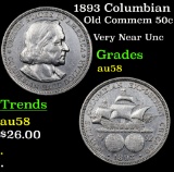 1893 Columbian Old Commem Half Dollar 50c Grades Choice AU/BU Slider