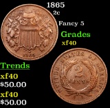 1865 Two Cent Piece 2c Grades xf