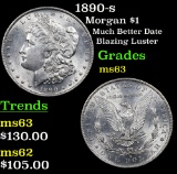 1890-s Morgan Dollar $1 Grades Select Unc