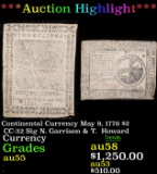 ***Auction Highlight*** $2 Continental Currency May 9, 1776 $1 CC-32 Sig N. Garrison&T. Howard Grade