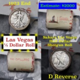 ***Auction Highlight*** Old Casino 50c Roll $10 In Halves Sahara Hotel Las Vegas 1923 & 'D' Walker E