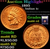 ***Auction Highlight*** 1895 Indian Cent 1c Graded GEM+ Unc RD By USCG (fc)
