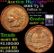 ***Auction Highlight*** 1886 Ty II Indian Cent 1c Graded Choice+ Unc RB By USCG (fc)