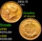 1851 O Gold Dollar $1 Grades xf details