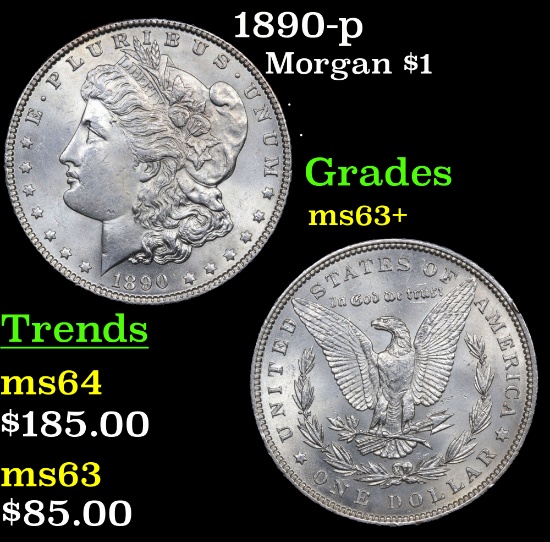 1890-p Morgan Dollar $1 Grades Select+ Unc