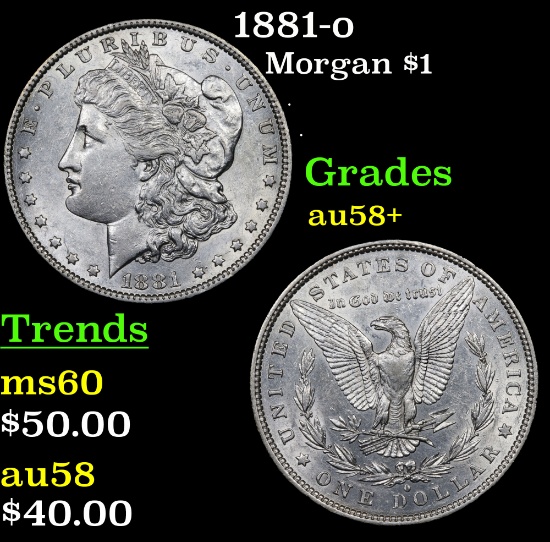 1881-o Morgan Dollar $1 Grades Choice AU/BU Slider+