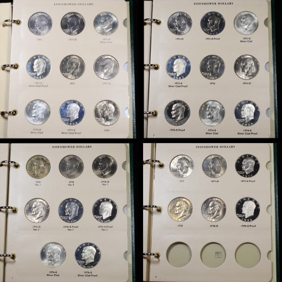 Complete  Eisenhower Dollar  Book 1971-1978 32 coins