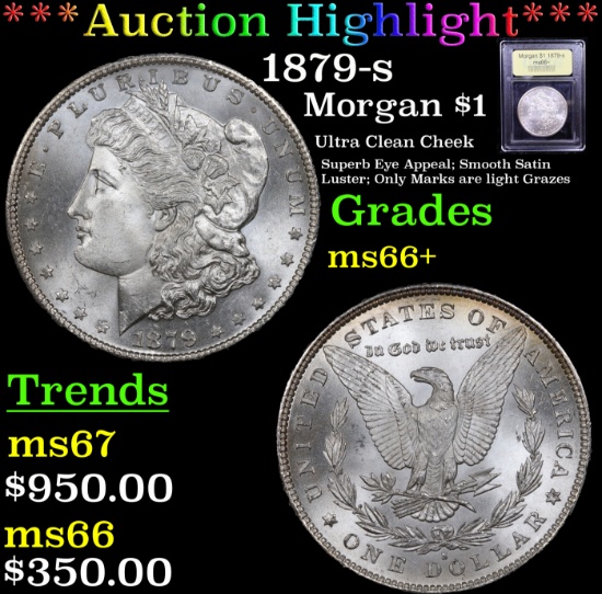 ***Auction Highlight*** 1879-s Morgan Dollar $1 Graded GEM++ Unc By USCG (fc)