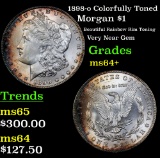 1898-o Colorfully Toned Morgan Dollar $1 Grades Choice+ Unc