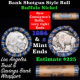 Buffalo Nickel Shotgun Roll in Old Bank Style 'Los Angeles Trust And Savins Bank'  Wrapper 1924 & s