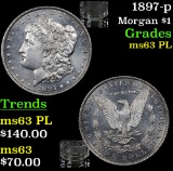 1897-p Morgan Dollar $1 Grades Select Unc PL