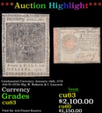 ***Auction Highlight*** Continental Currency January 14th, 1779 $20 Fr-CC92 Sig. R. Roberts & I. Lea