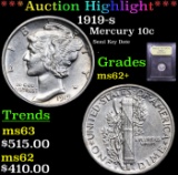 ***Auction Highlight*** 1919-s Mercury Dime 10c Graded Select Unc By USCG (fc)