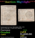 ***Auction Highlight*** Continental Currency Spetember 26th, 1778 $60 Fr-CC86 Sig. L. Lyone & R. Rob