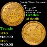 (1863) Oliver Boutwell Civil War Token 1c Grades xf details