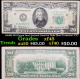 1950D $20 Green Seal Federal Reserve Note (San Francisco, CA) Grades xf+