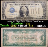 1928A $1 Blue Seal Silver Certificate Grades f+