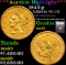 ***Auction Highlight*** 1843-p Gold Liberty Quarter Eagle $2 1/2 Graded BU+ By USCG (fc)
