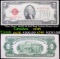 *Star Note* 1928F $2 Red Seal United States Note Grades xf+